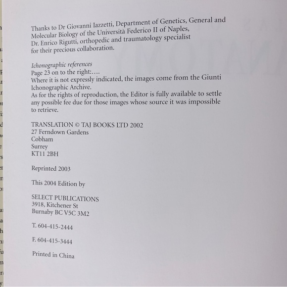 Vintage Atlas of Anatomy Hard Cover Book - Picture 6 of 14